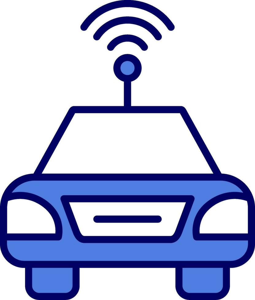 Autonomous Car Vector Icon