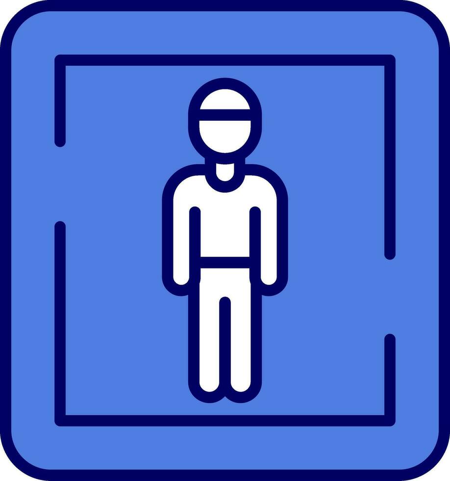 Male Toilet Sign Vector Icon