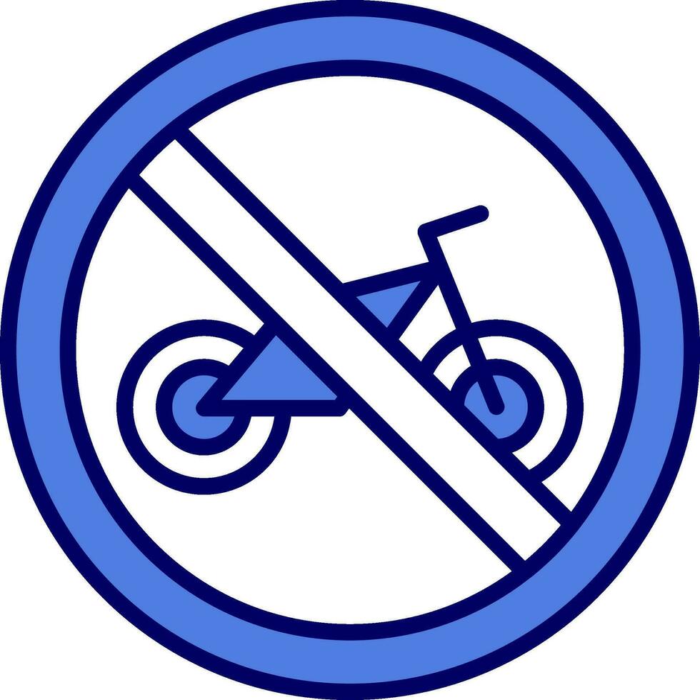 No bicicleta vector icono