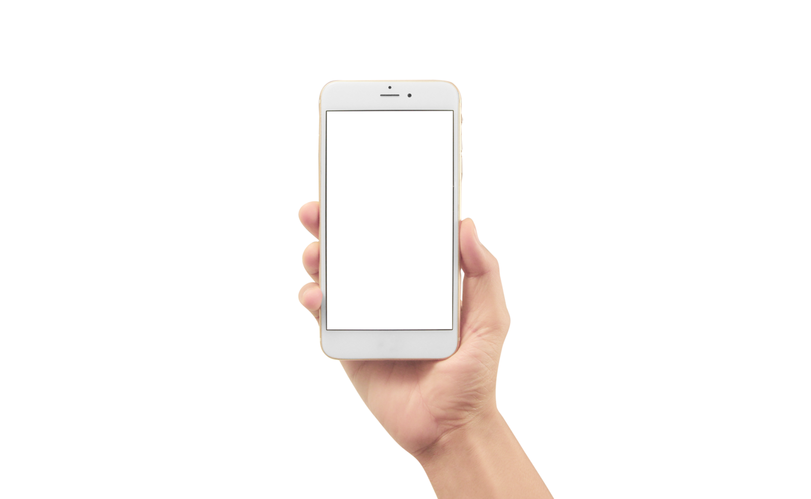 Hand holding new smartphone . Smartphone  png