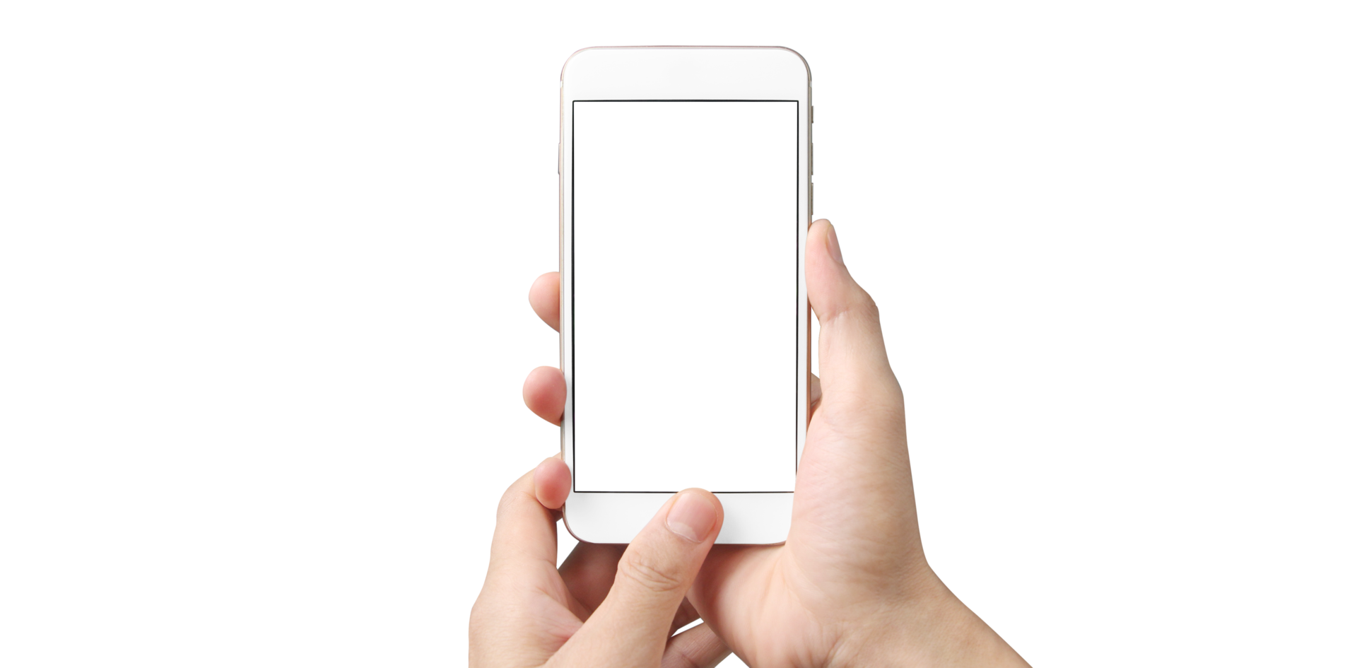 Hand holding new smartphone . Smartphone  png