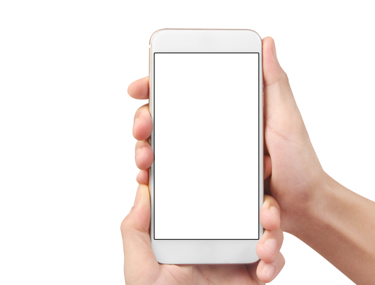 Hand holding new smartphone . Smartphone  png