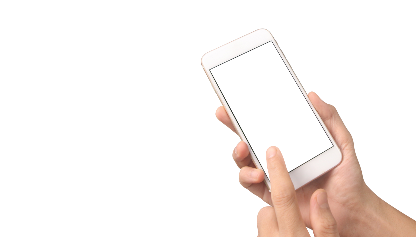 Hand holding new smartphone . Smartphone  png