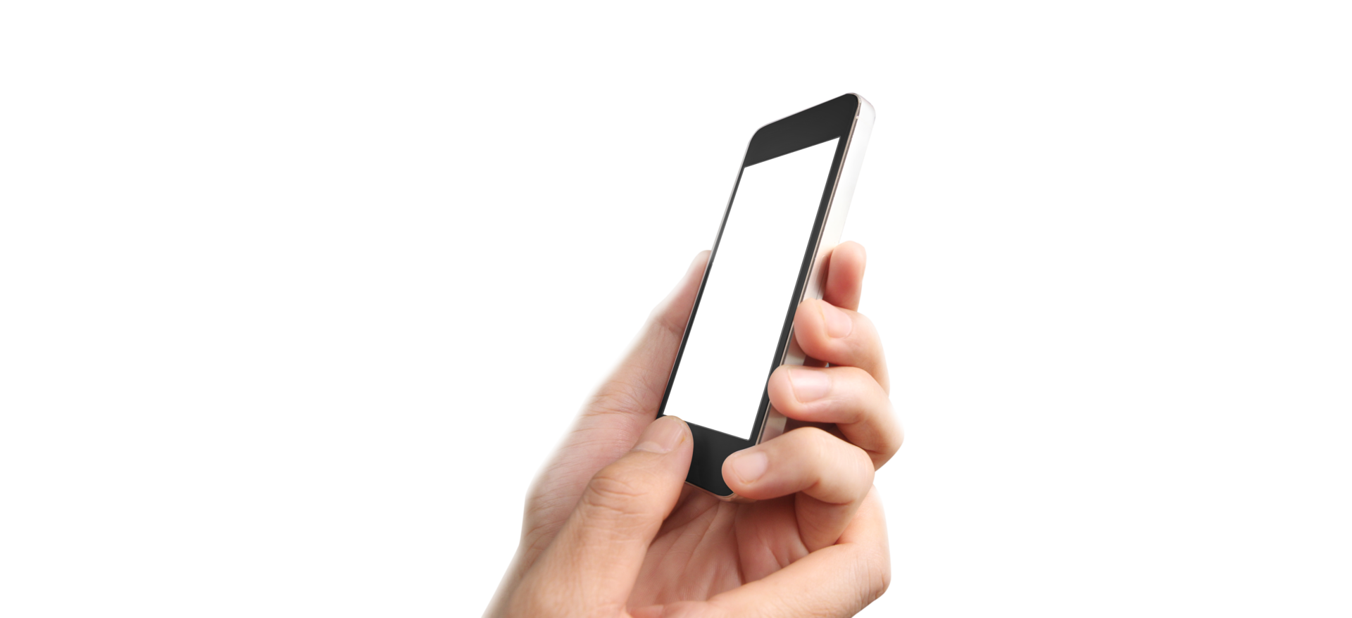 Hand holding new smartphone . Smartphone  png