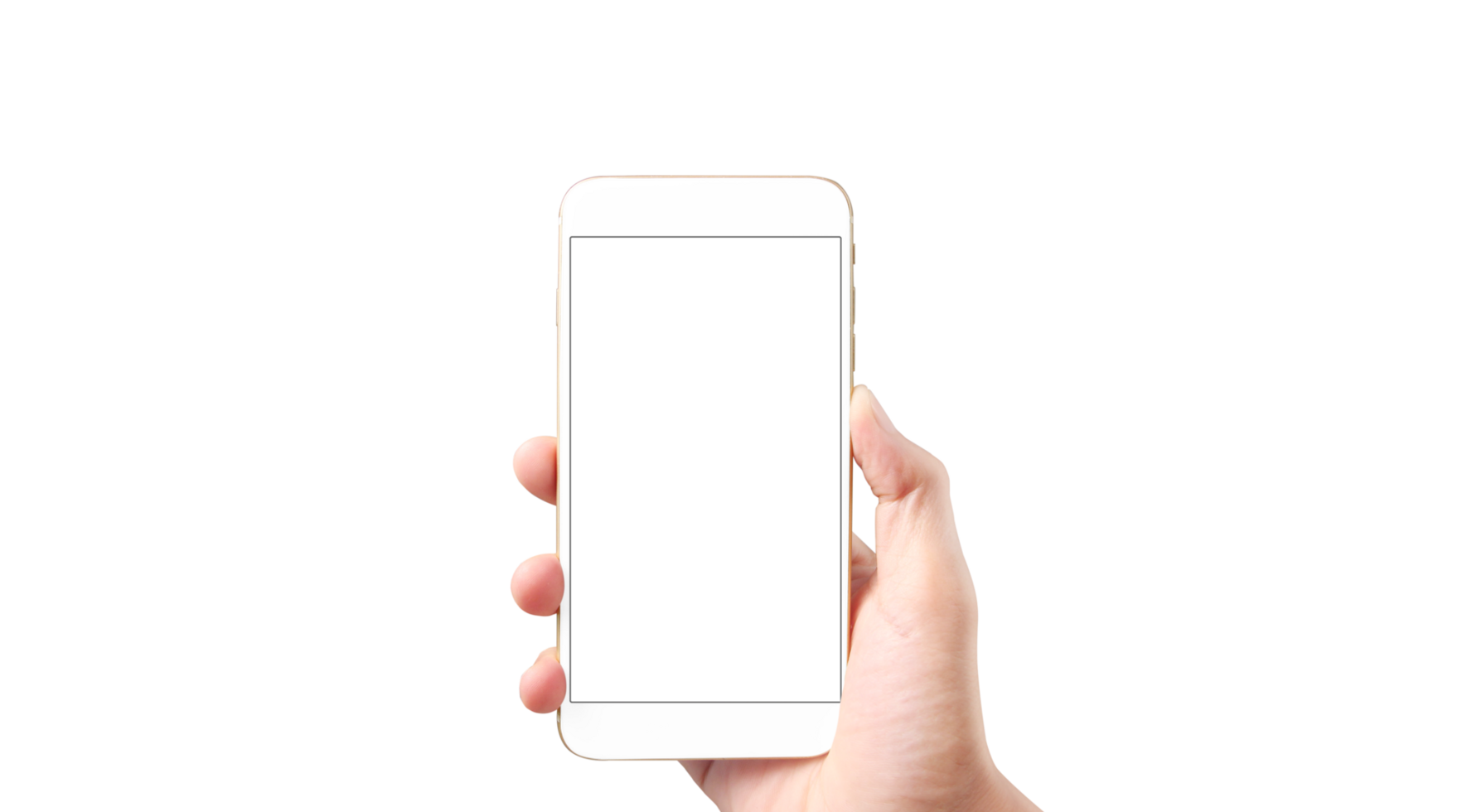 Hand holding new smartphone . Smartphone  png