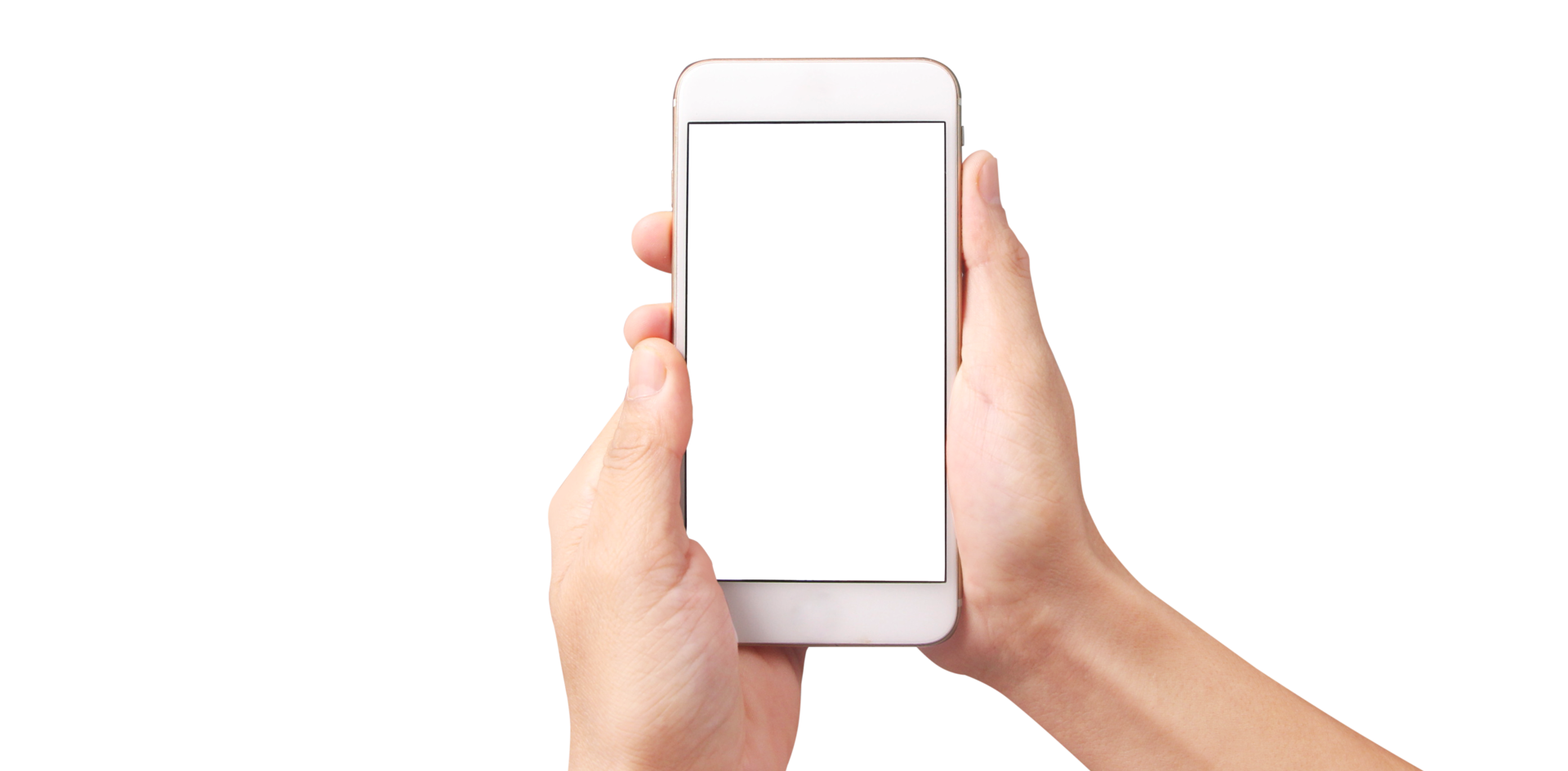 Hand holding new smartphone . Smartphone  png