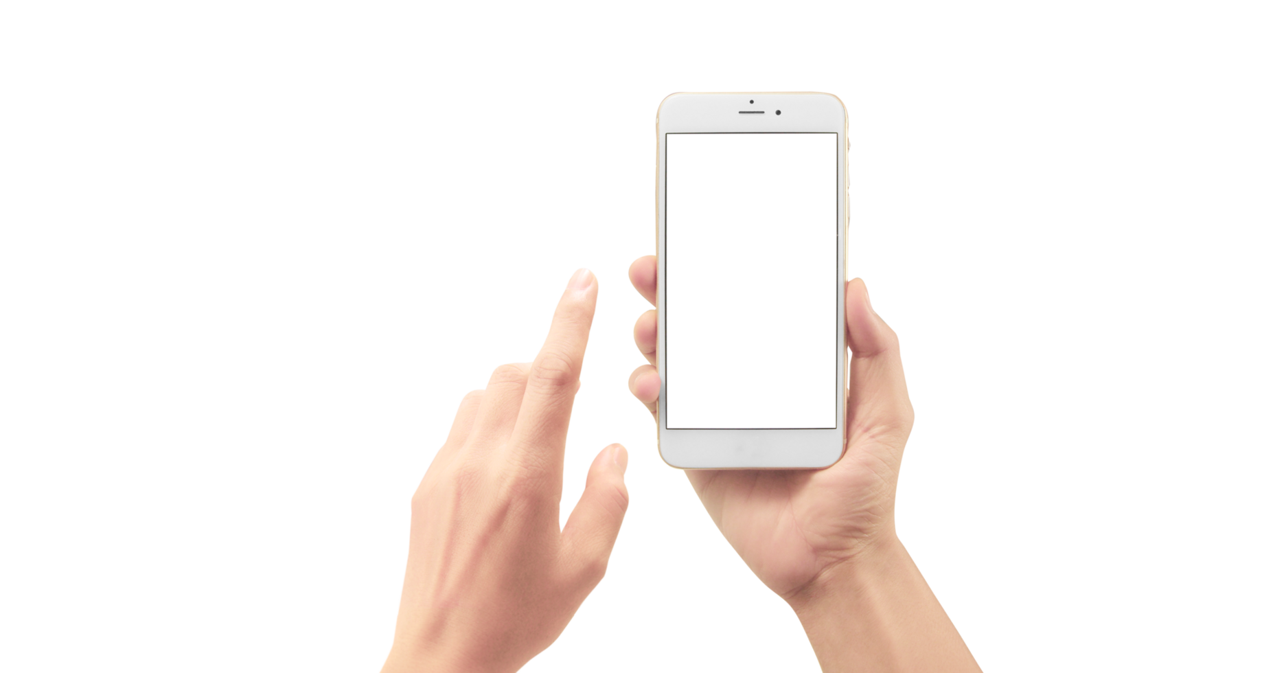 Hand holding new smartphone . Smartphone  png