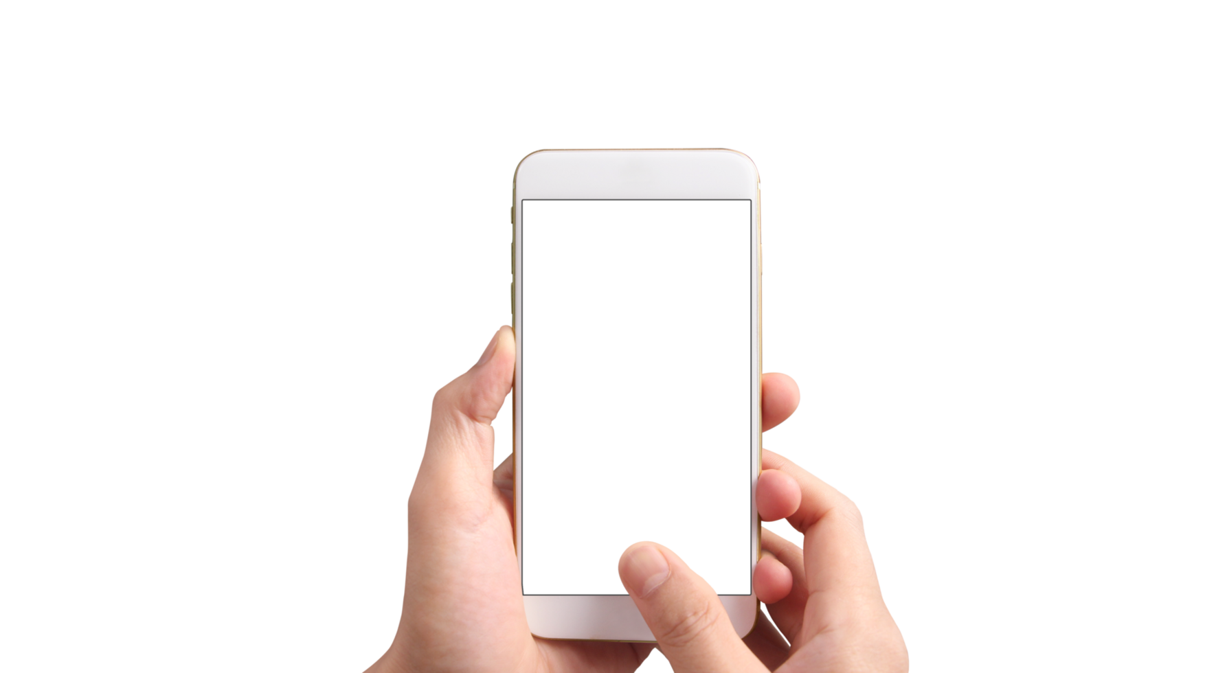 Hand holding new smartphone . Smartphone  png