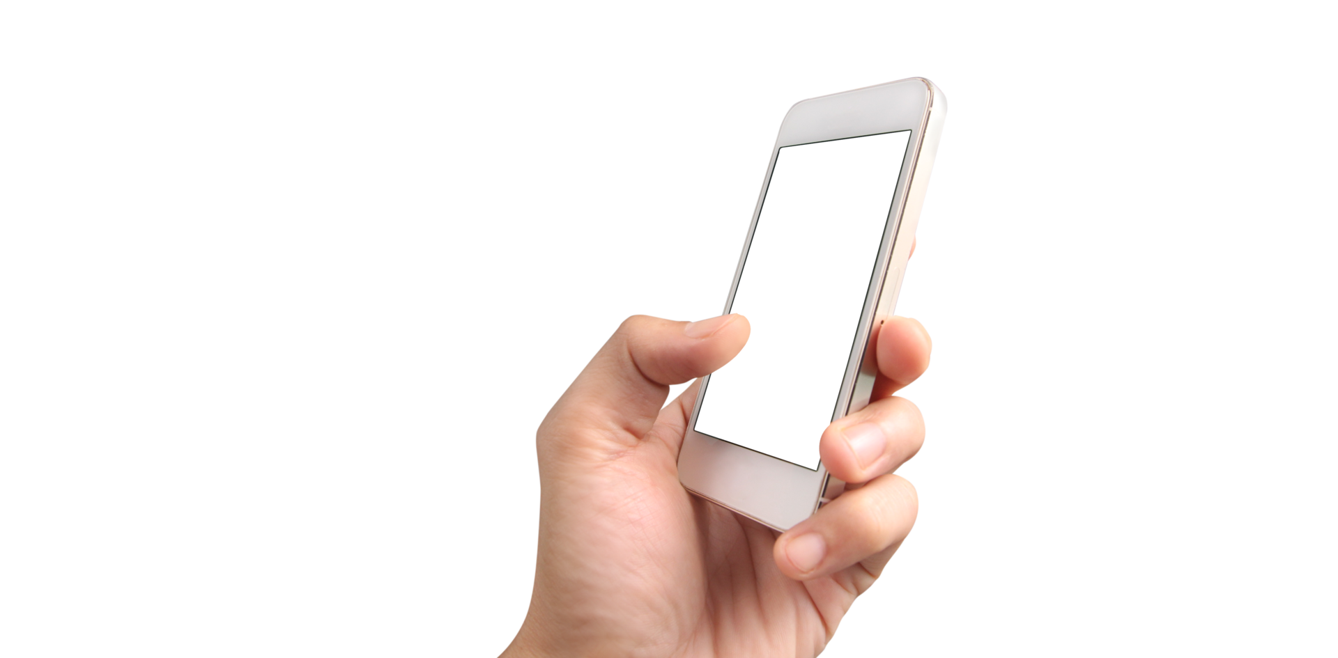 Hand holding new smartphone . Smartphone  png