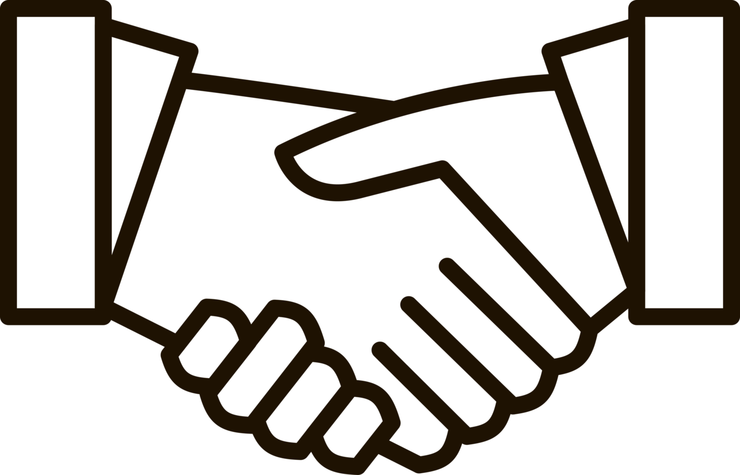 handshake line icon illustration png
