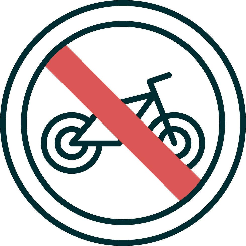 No Bicycle Vector Icon