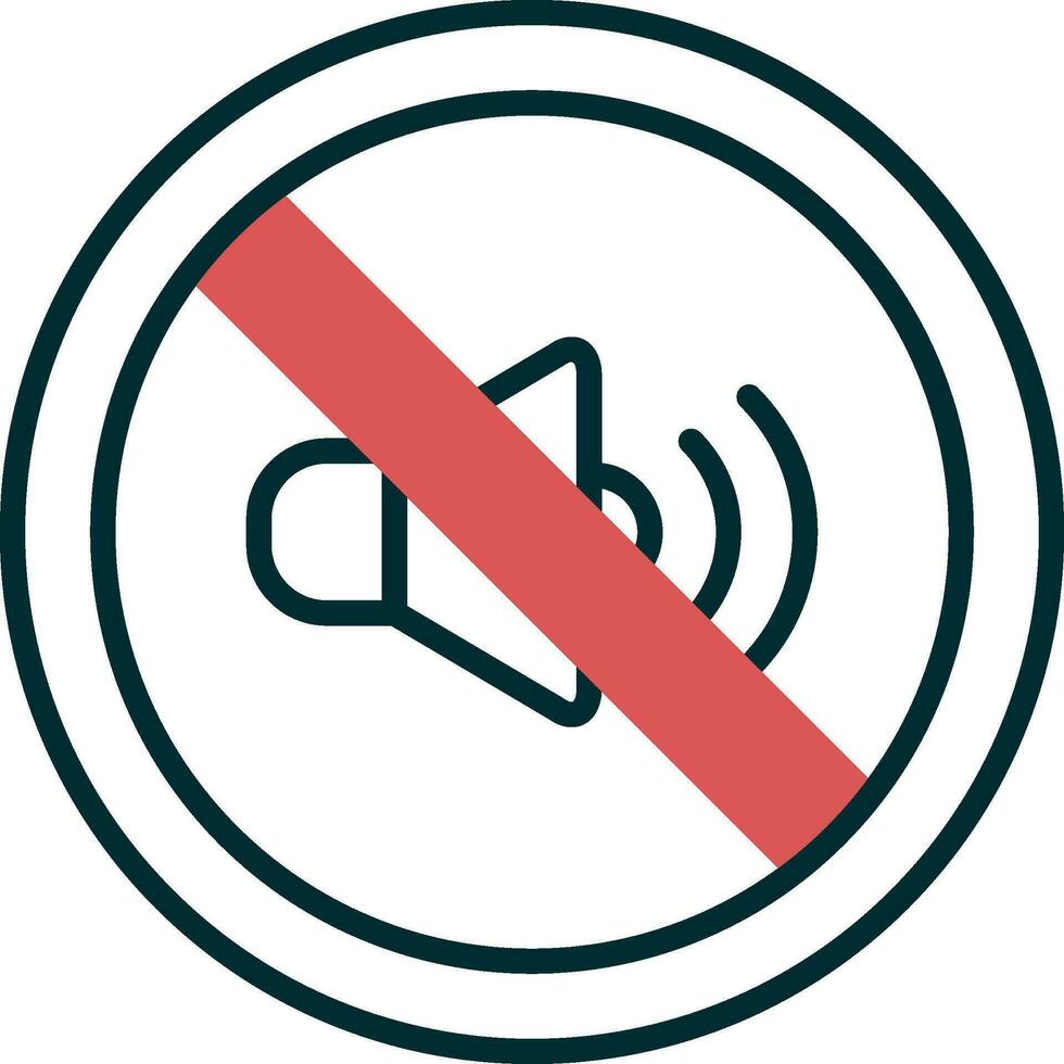 No sonido vector icono