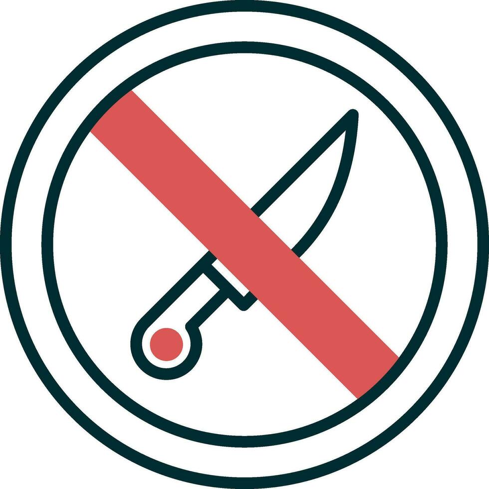 No Knife Vector Icon