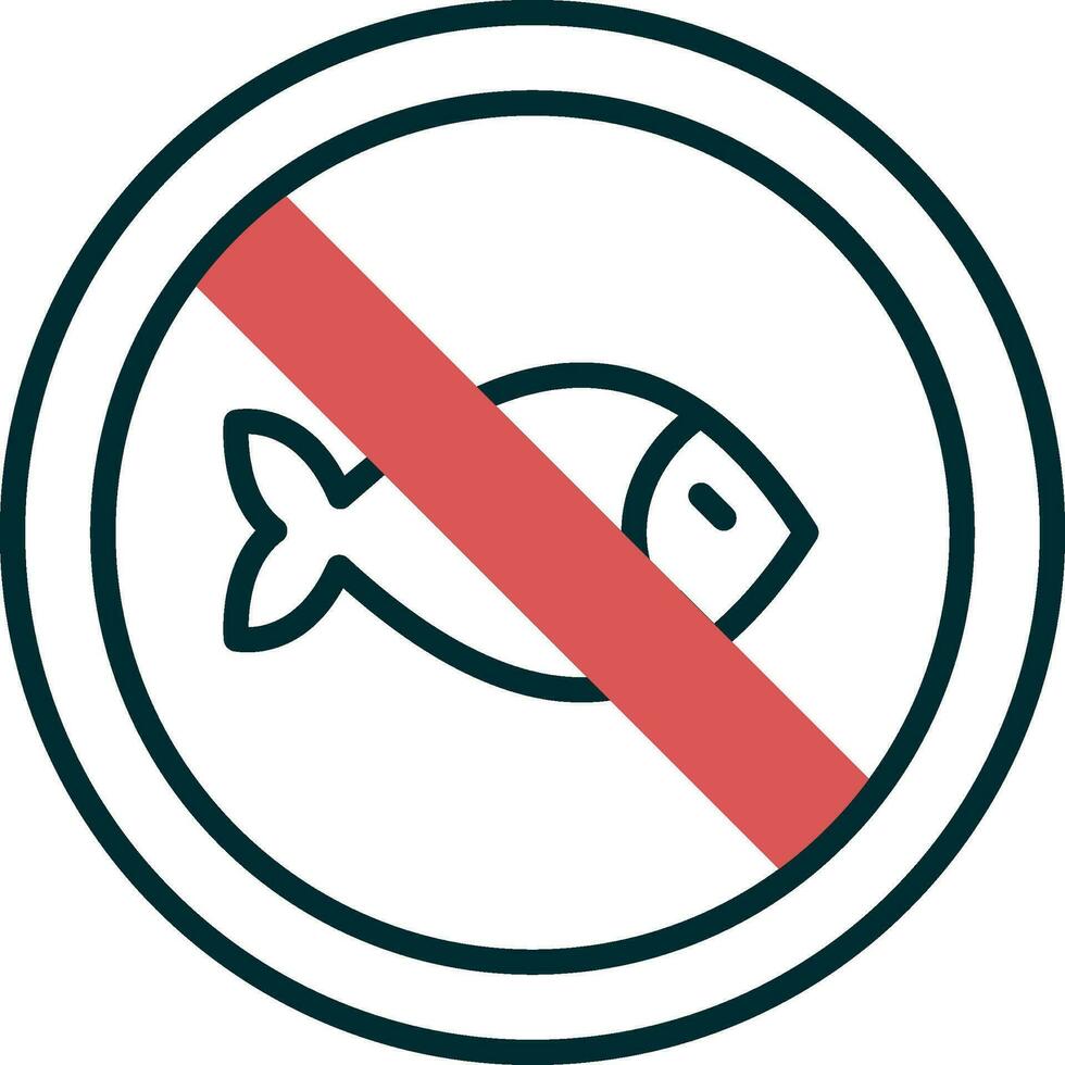 No Fishing Vector Icon