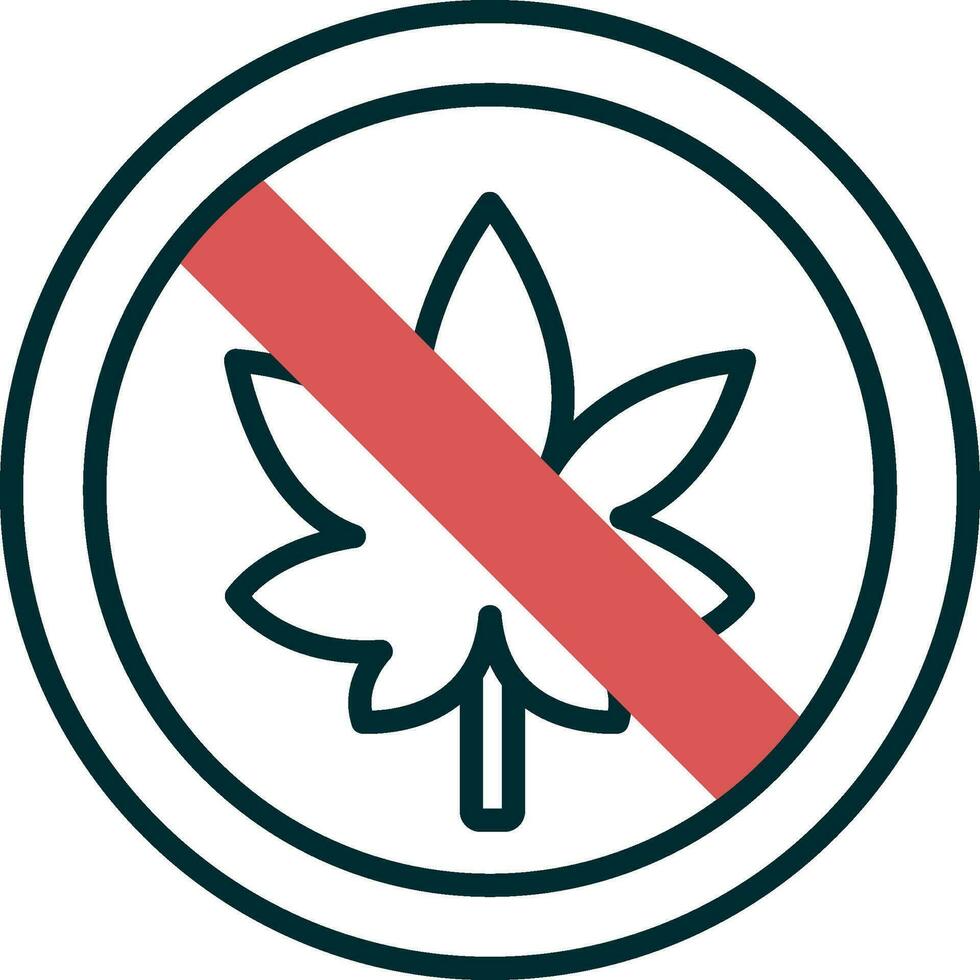 No Cannabis Vector Icon