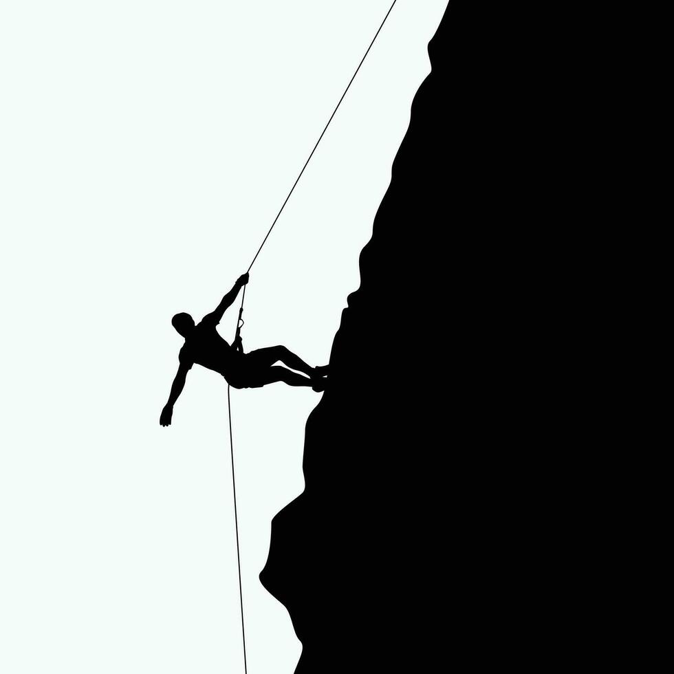climber in rocks 03 vector