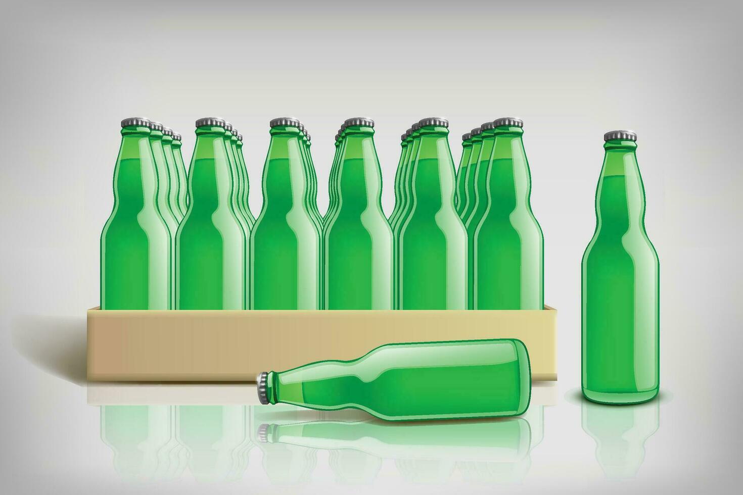 bottle case 6 vector