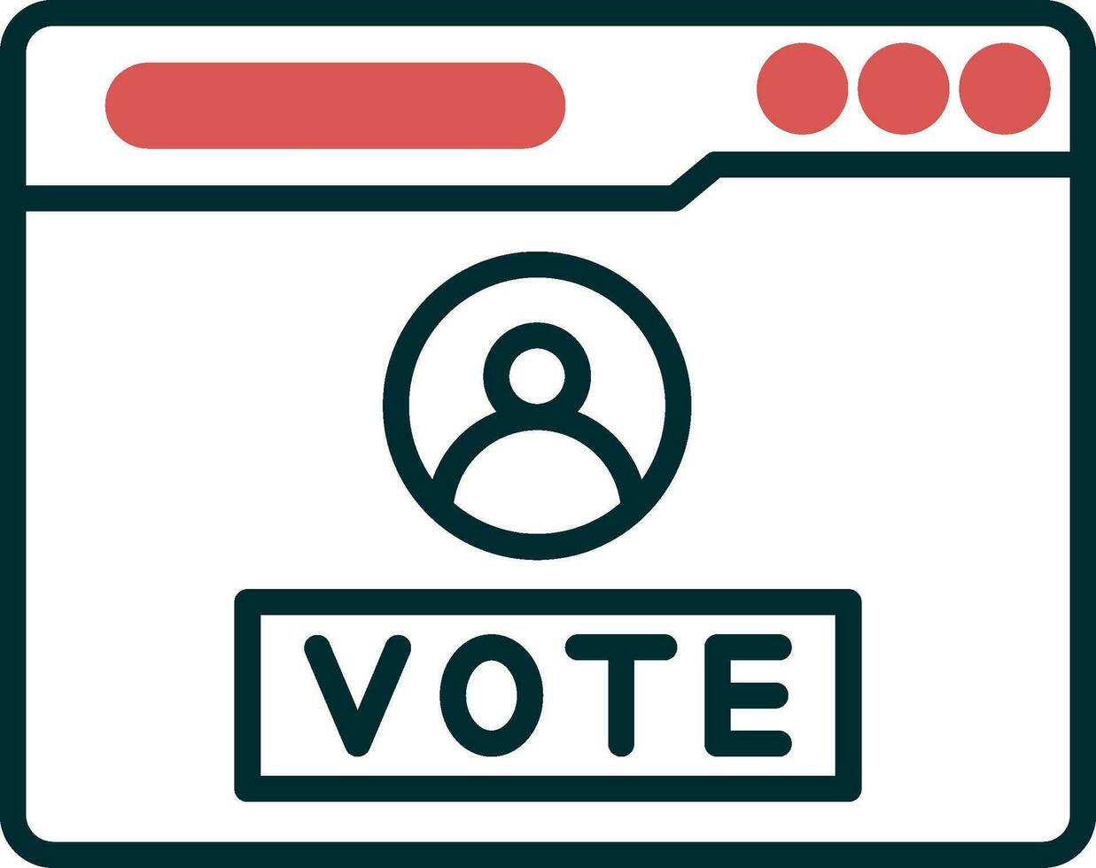 icono de vector de voto