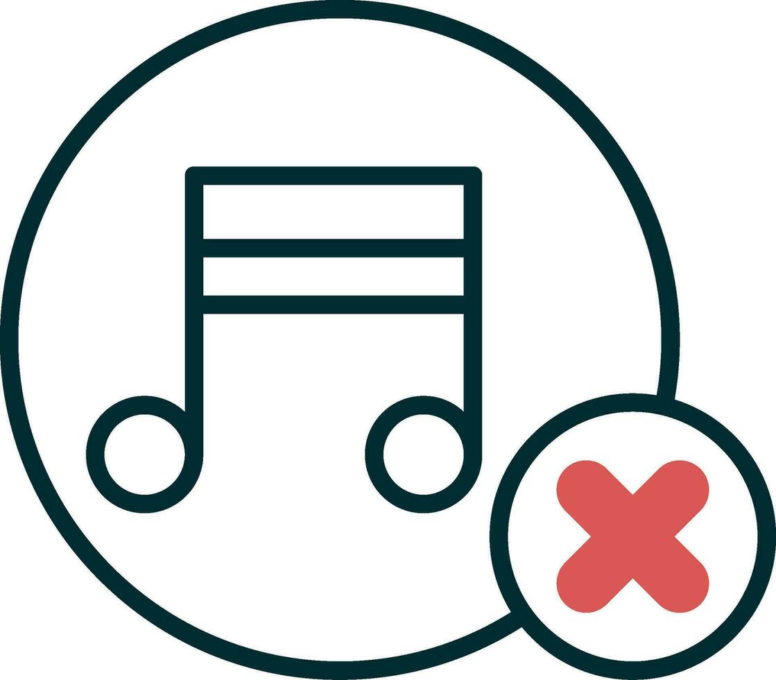 No Music Vector Icon