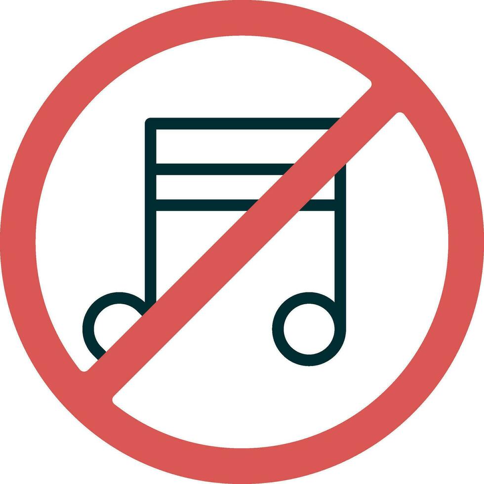 No Music Vector Icon