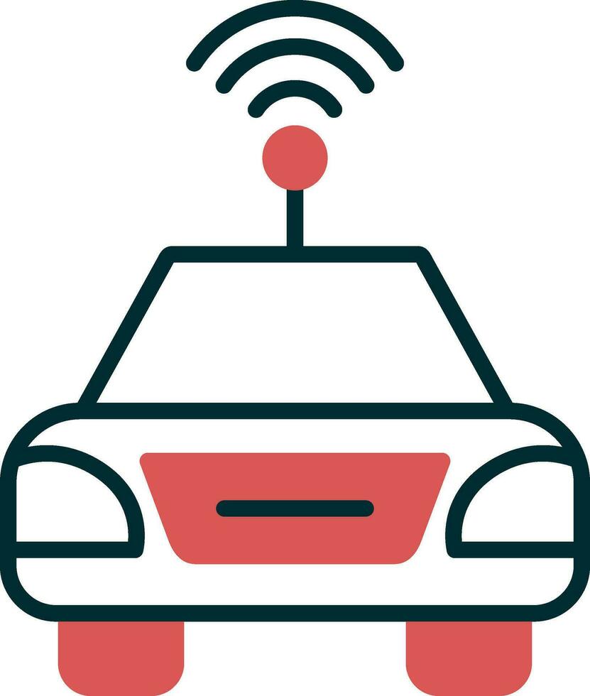 Autonomous Car Vector Icon