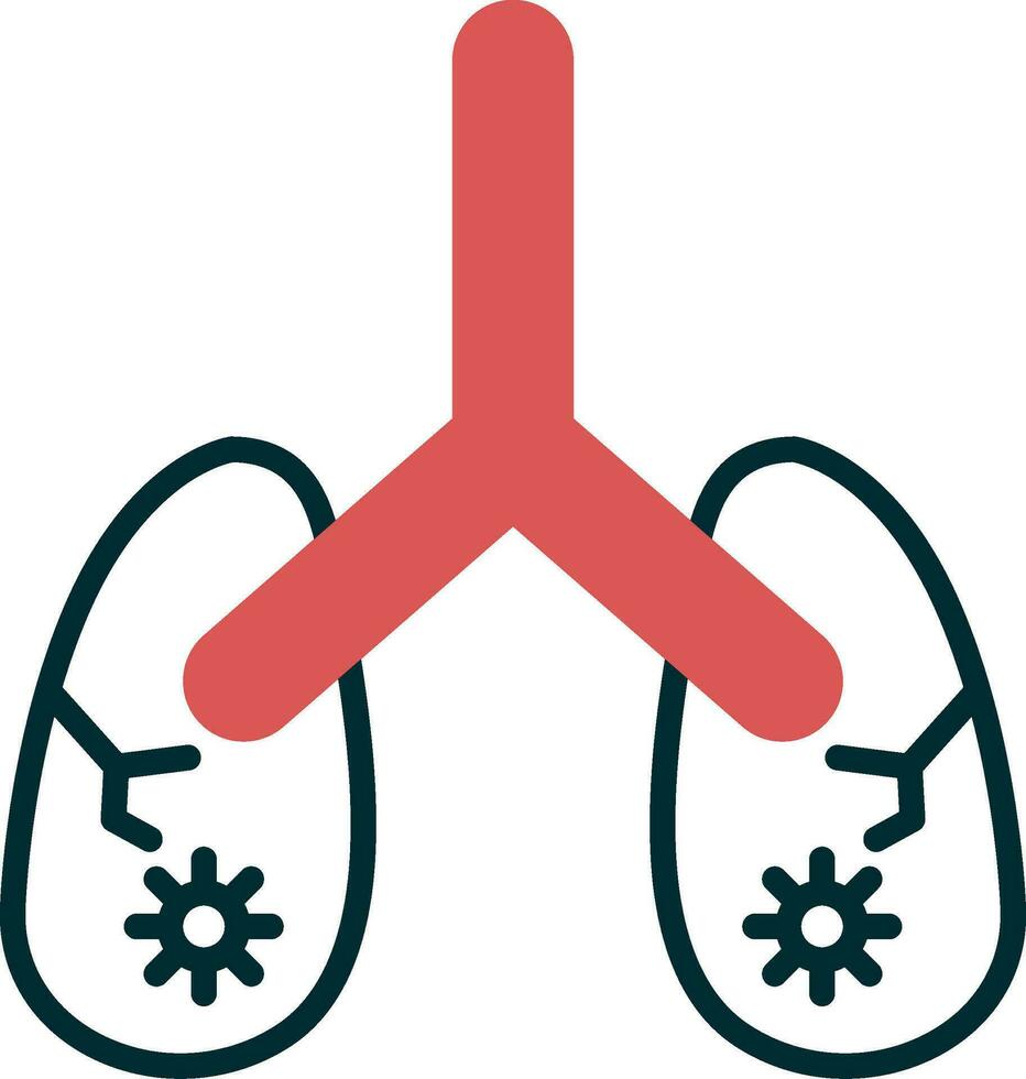 icono de vector de pulmones