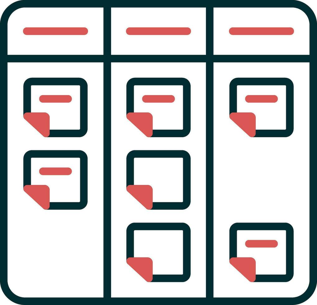 icono de vector de Kanban