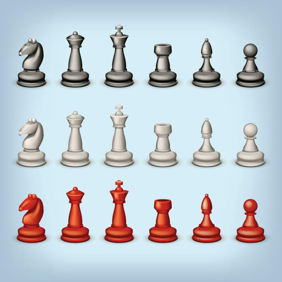 chess set isolated vector