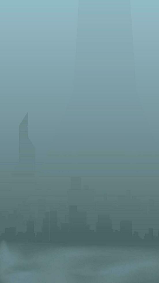 city smoq silhouette vector