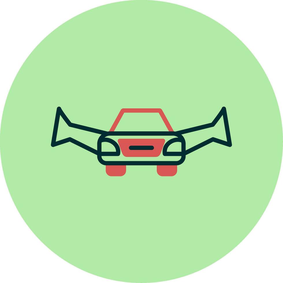 icono de vector de coche volador