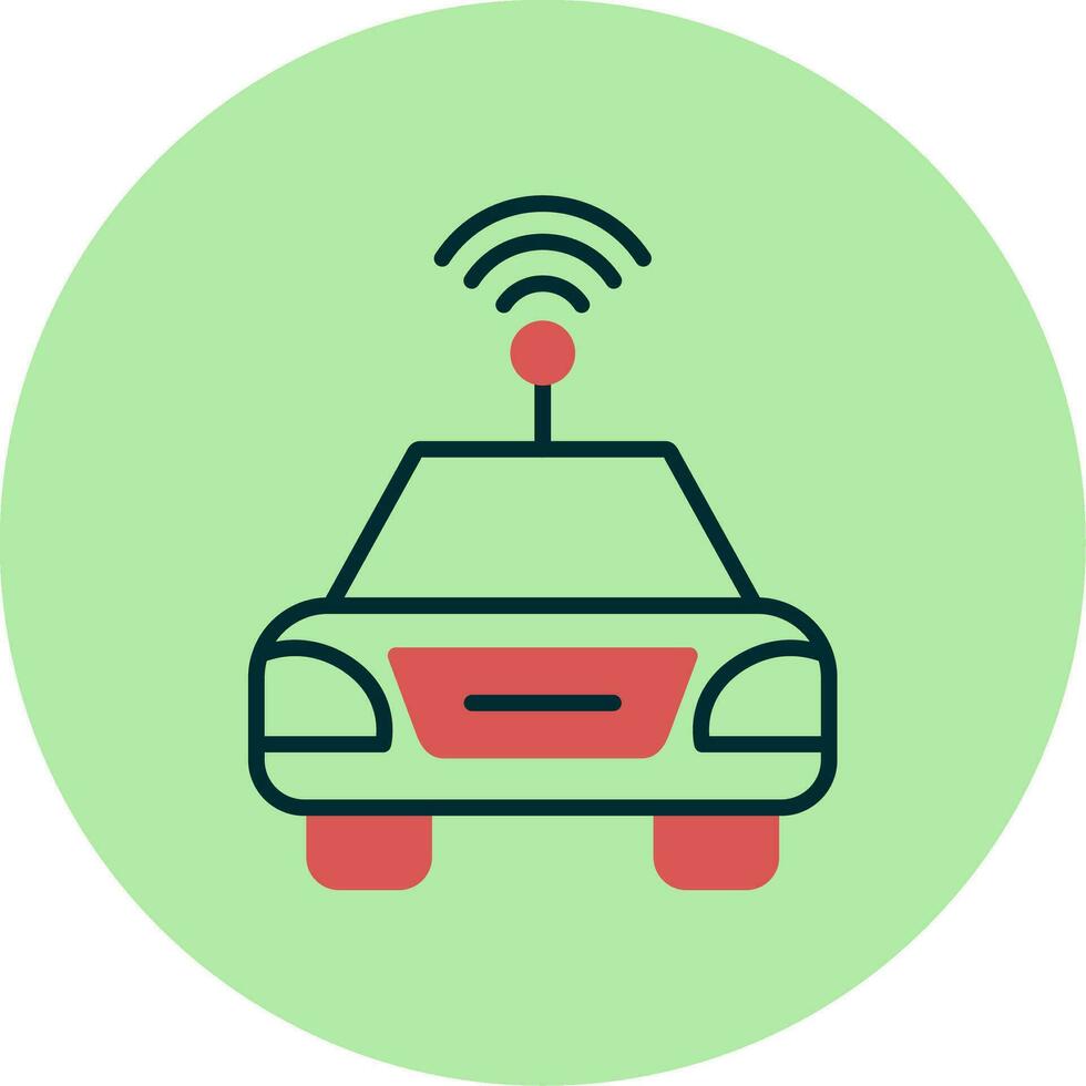 Autonomous Car Vector Icon