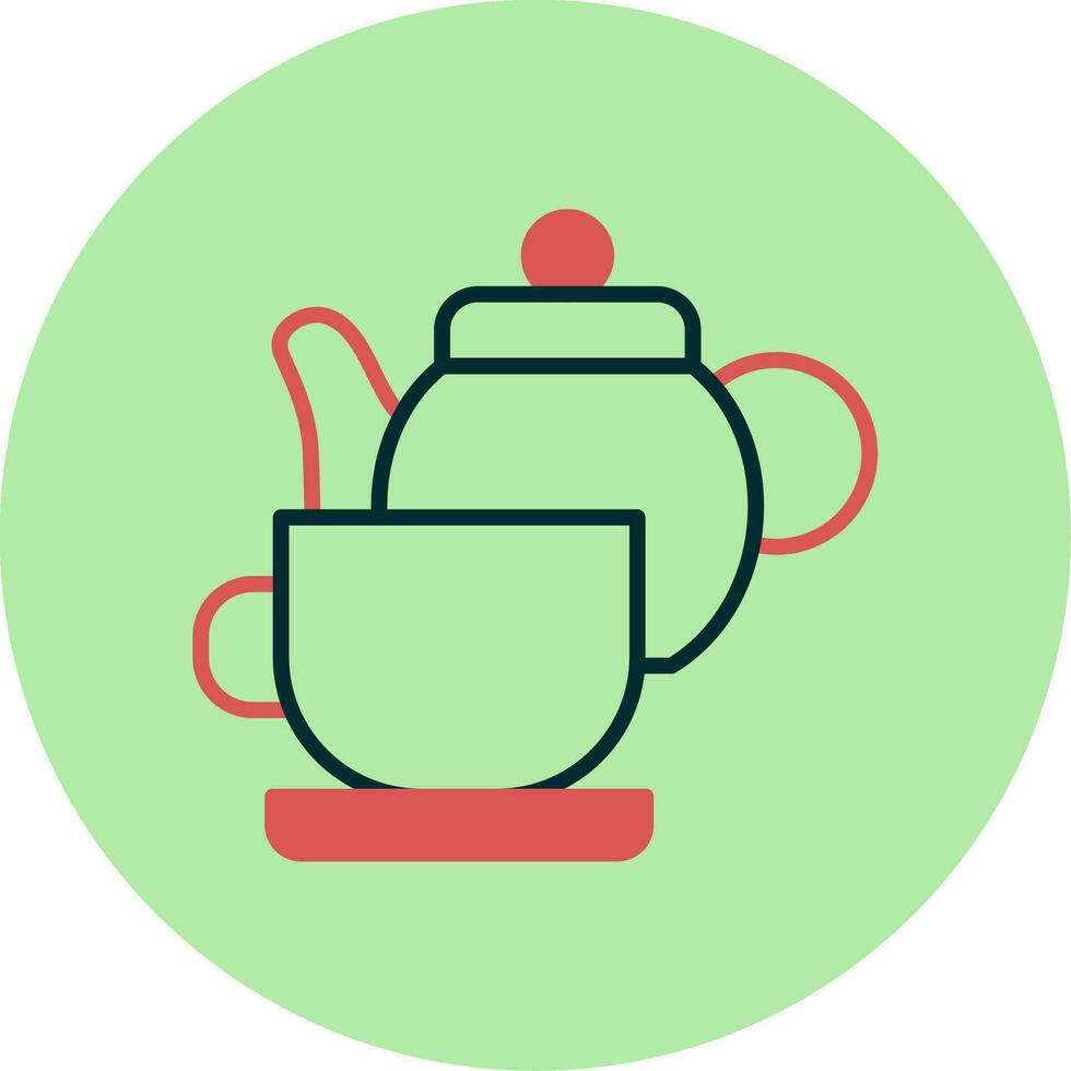 Tea Set Vector Icon