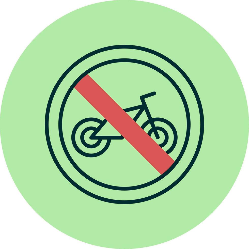 No Bicycle Vector Icon