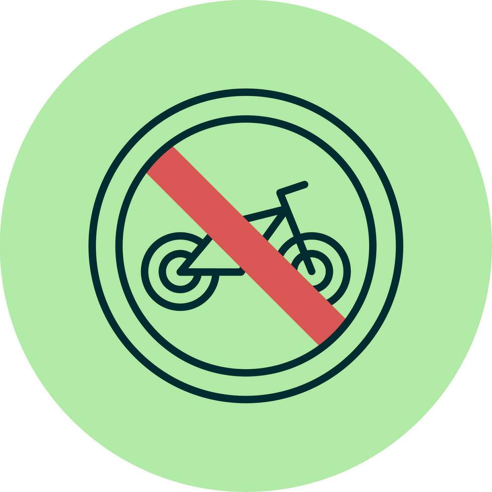 No Bicycle Vector Icon