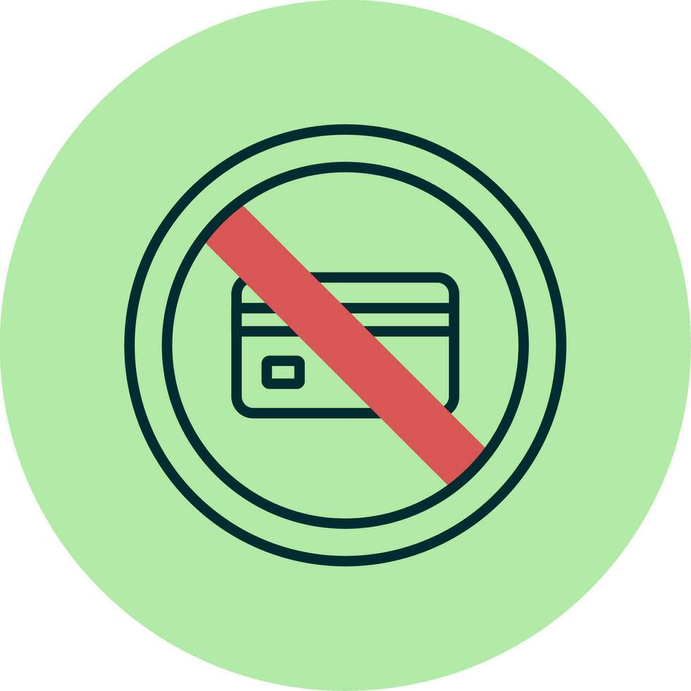 No Credit Card Vector Icon