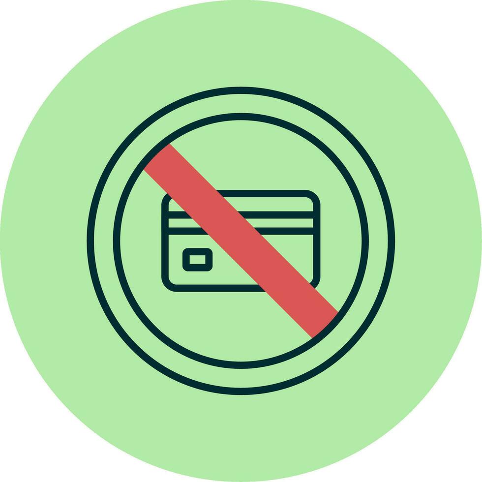 No crédito tarjeta vector icono