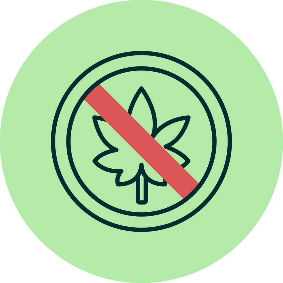 No Cannabis Vector Icon