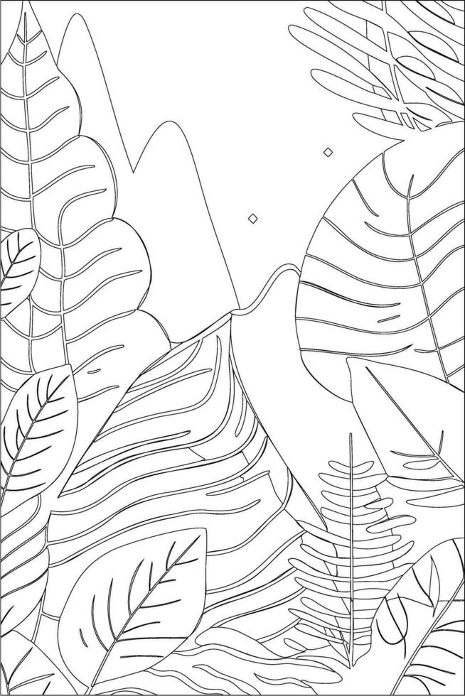 Abstract coloring page vector