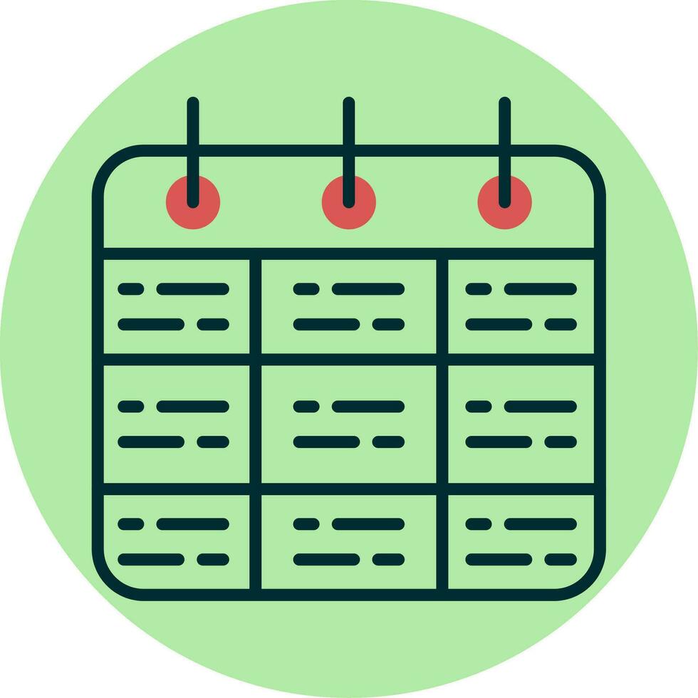 Timetable Vector Icon
