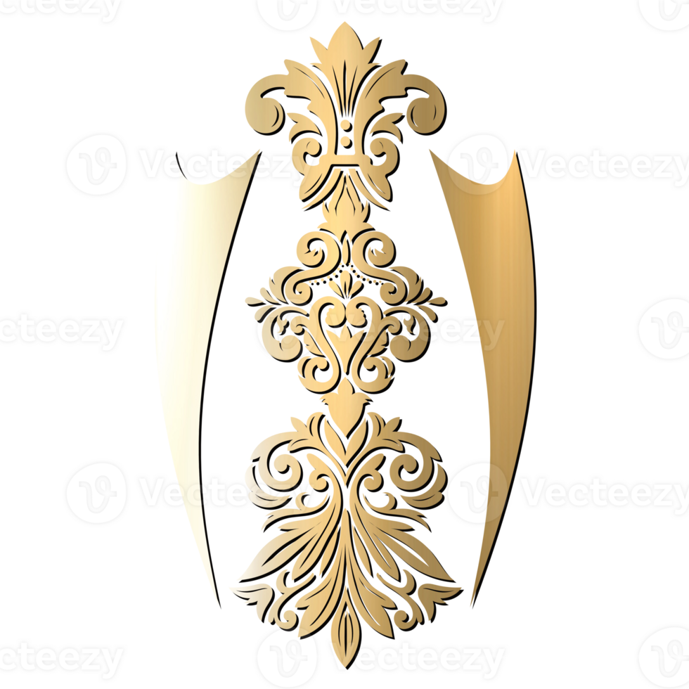 GOLDEN FLORAL SHIELD STYLE png