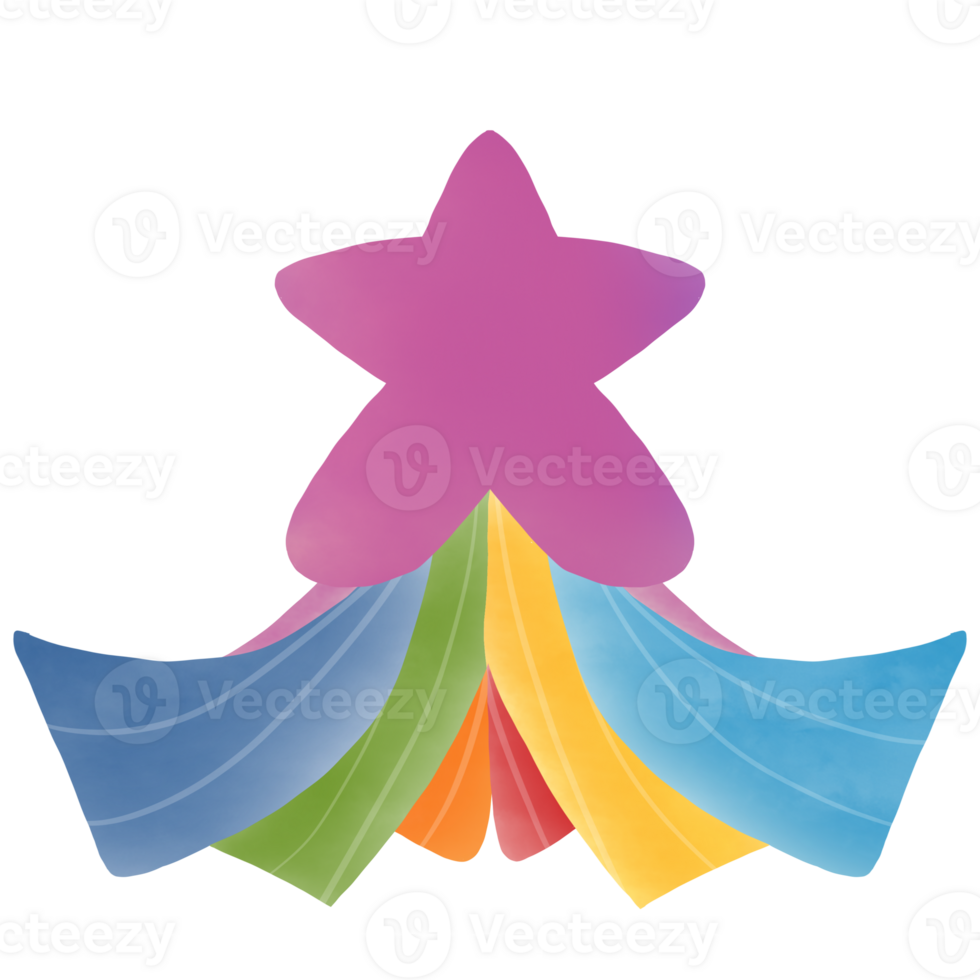 The rainbow star png