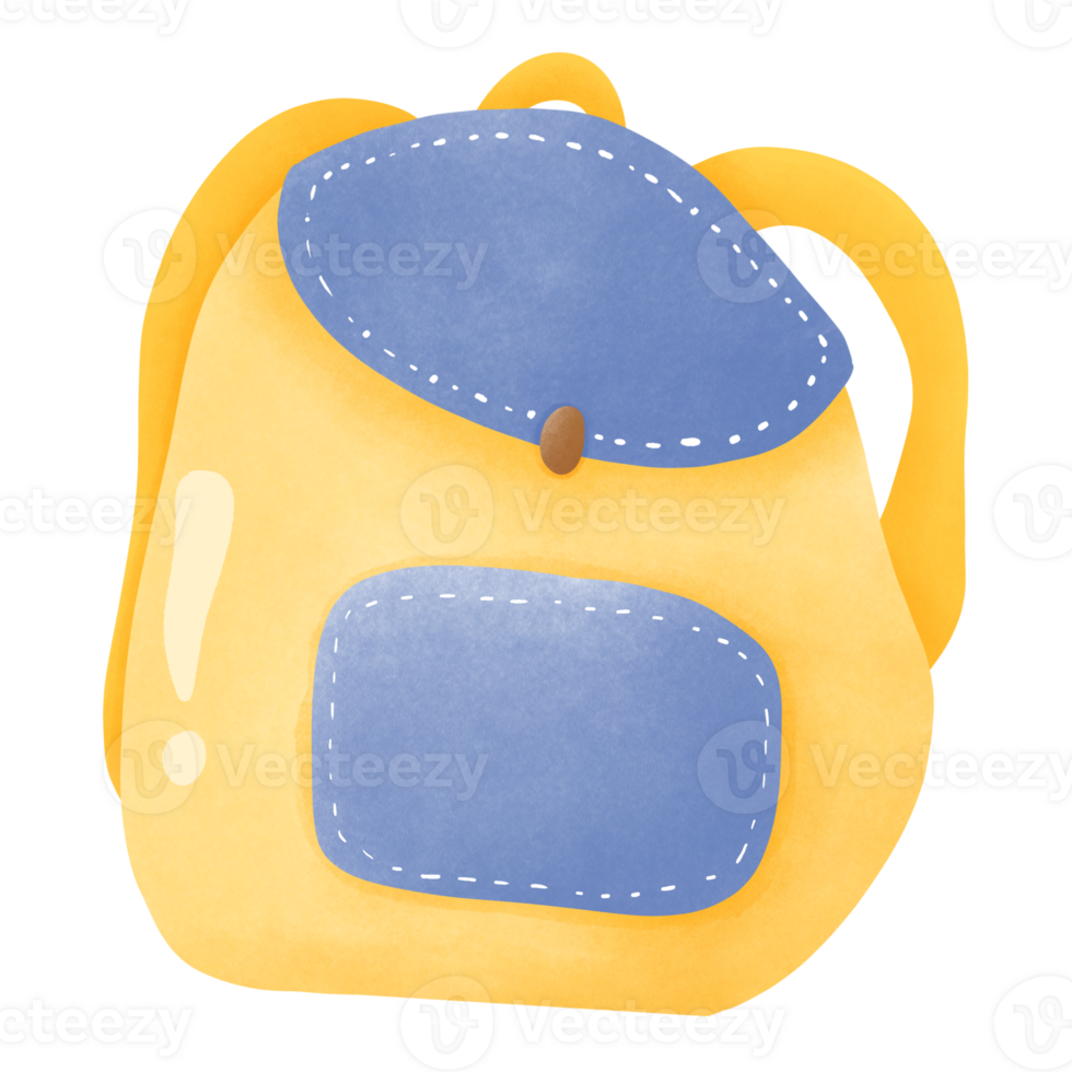 Backpack with yellow color png