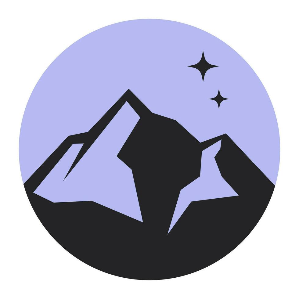 mountain nature logo vector