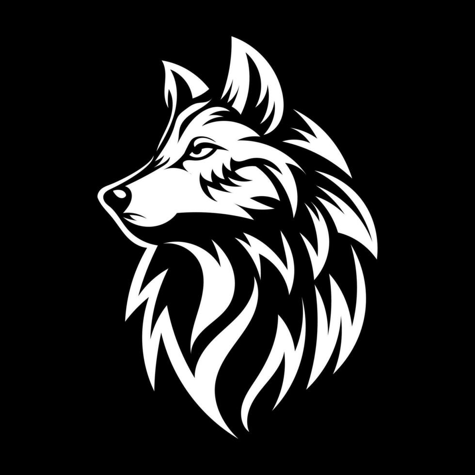 lobo mascota vector logo