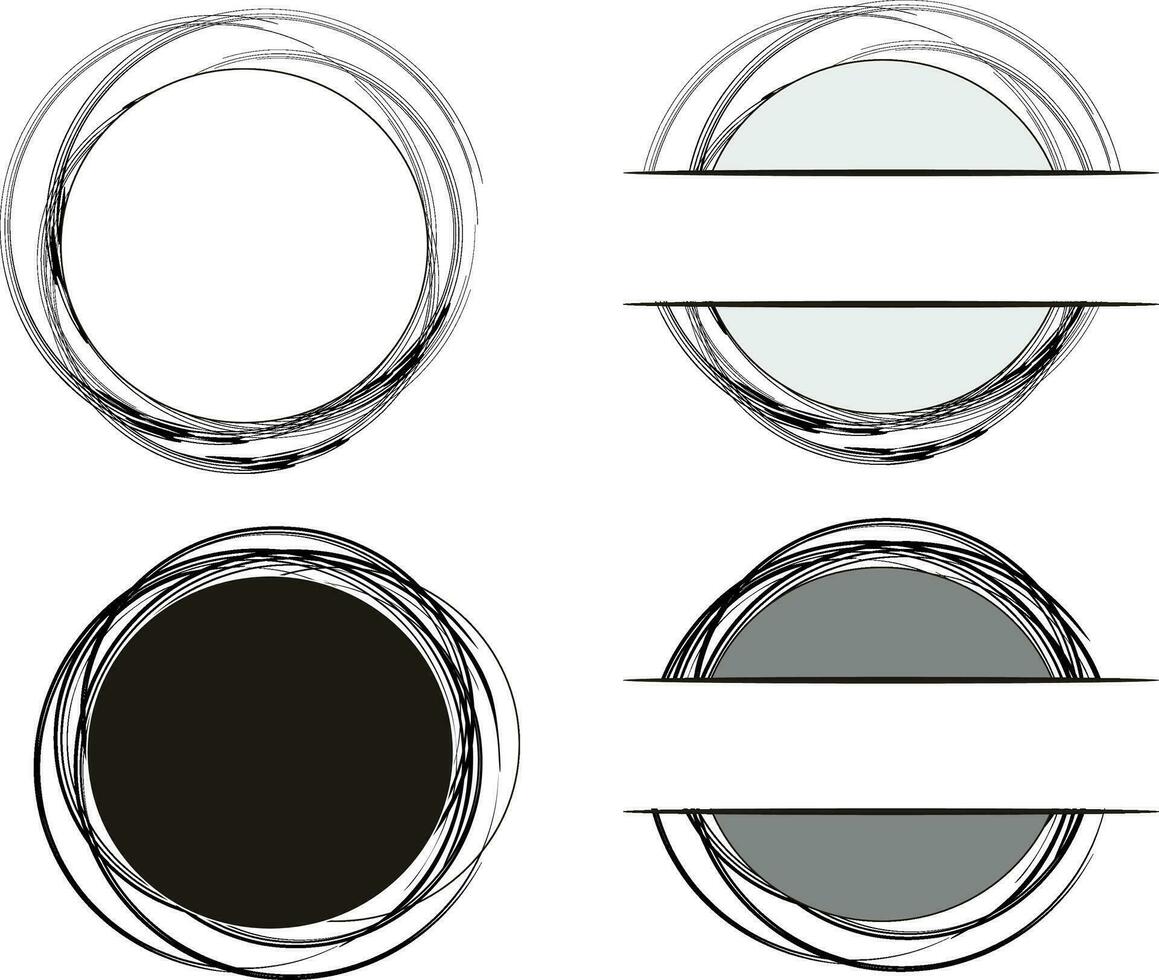 text banner with sensual circles vector