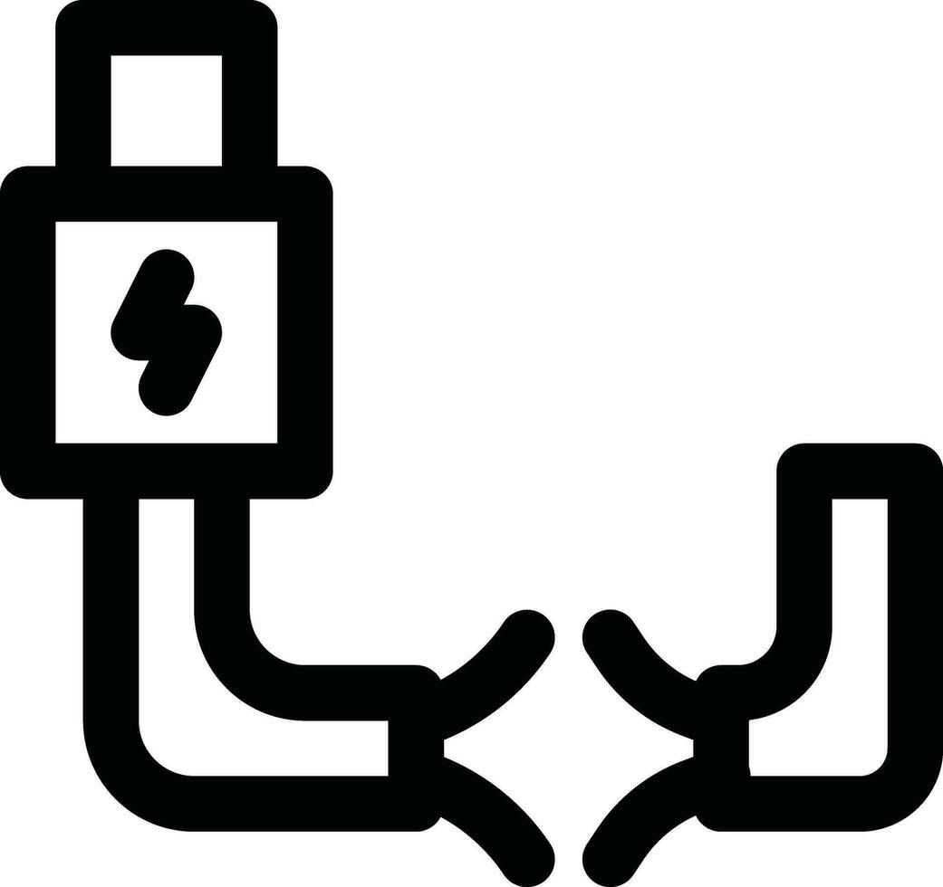 Broken Cable Vector Icon