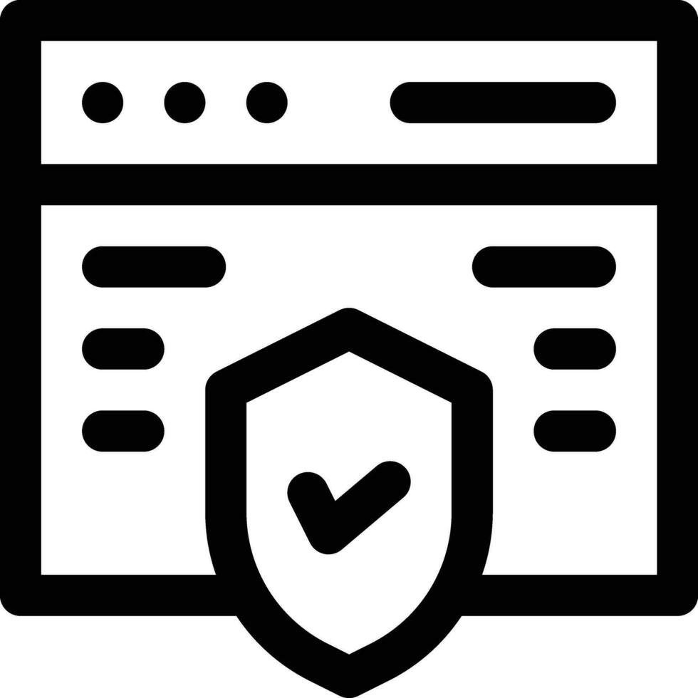 icono de vector de protección de datos