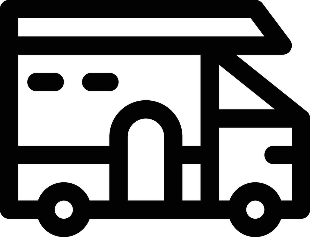 Camper Van Vector Icon
