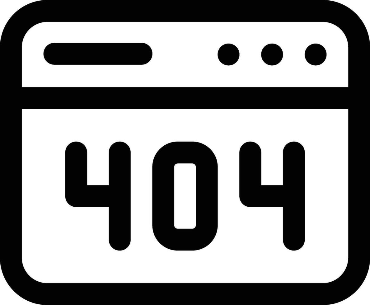 404 Error Vector Icon