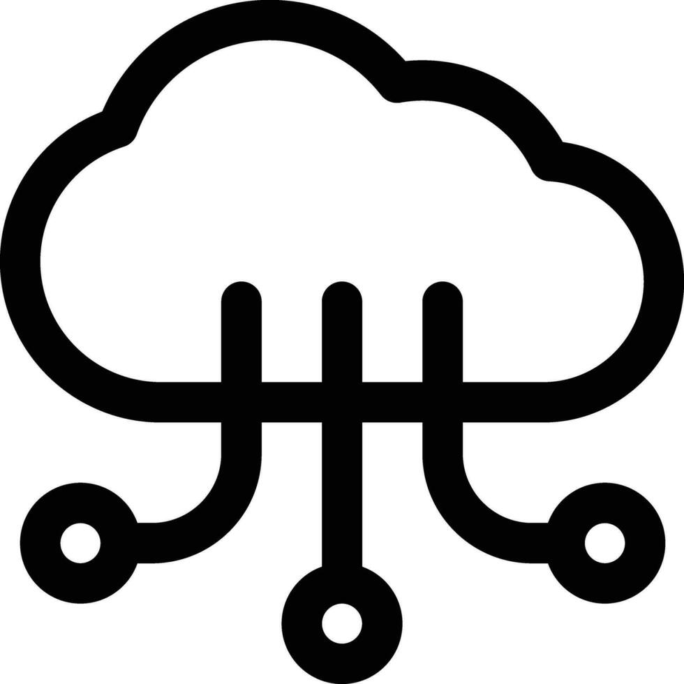 icono de vector de computación en la nube